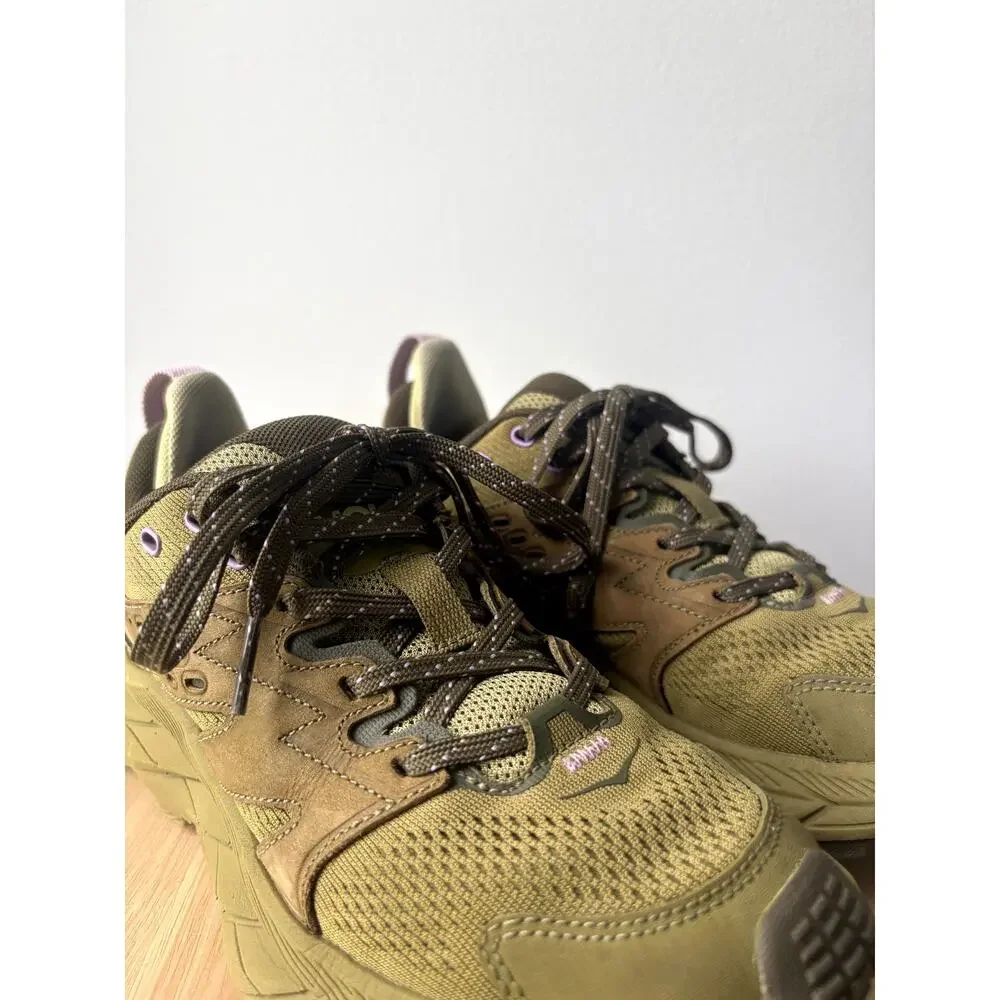 HOKA Anacapa Breeze Low Womens 5.5 Green Moss Dark Olive Hiking Shoes